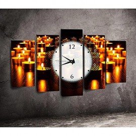 Horloge de table en toile - 5 pièces