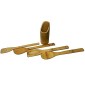 Set 4 Cuillères/Spatules en Bois + Support