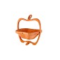 Bamboo folding fruit basket Collapsible Apple Shaped Bamboo Basket Bamboo Basket 37*30*1.8CM