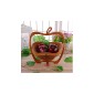 Bamboo folding fruit basket Collapsible Apple Shaped Bamboo Basket Bamboo Basket 37*30*1.8CM