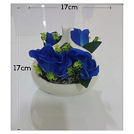 Japon Style Solide Vase Blue Flower Vaser Rétro Décoration V3 D-01