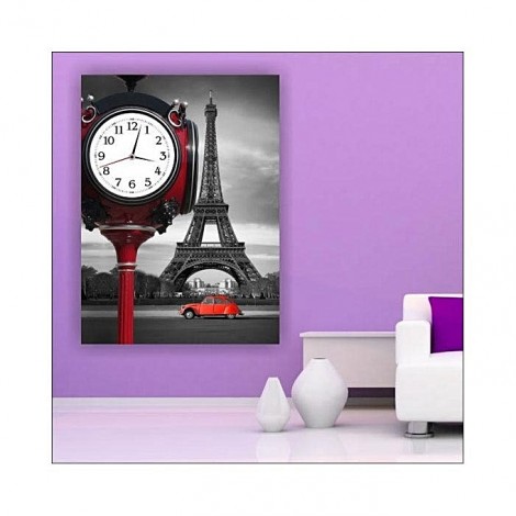 Tableau de loisirs avec horloge - 60x40 cm