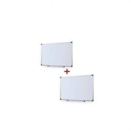 Pack De 2 Tableaux Magnetique Blanc 90 cm x 60 cm