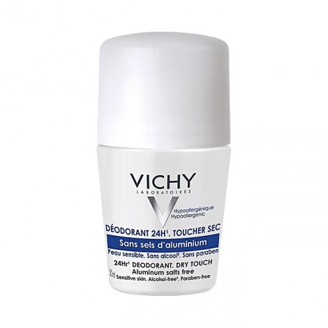 Vichy VICHY DÉODORANT ROLL-ON 24H TOUCHER SEC SANS SELS D'ALUMINIUM