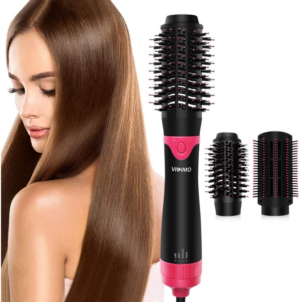 Brosse Lissante Chauffante One Step – 1000W, Ionique – Plaques Céramique – 3 Tailles De Barils – Neuve