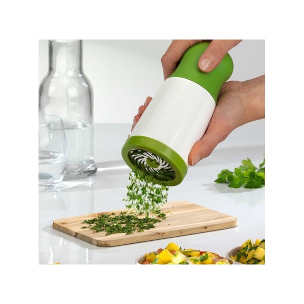 Tredoni Hachoir à Herbes En Inox - Persil, Ail, Oignon, 12 Lames, Fabriqué En Italie