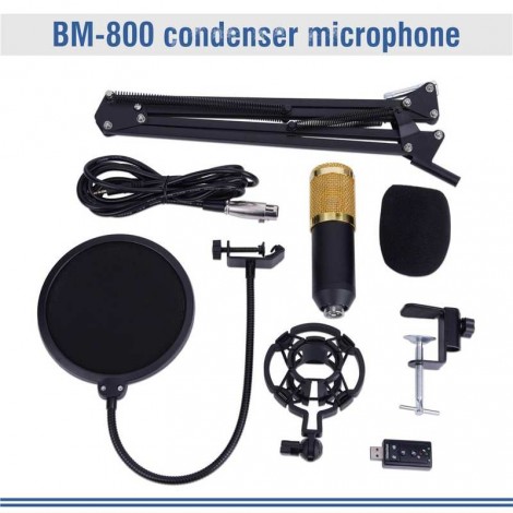 BM800 Studio condensateur Microphone bras support