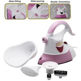 Good Daughter-in-law Multifunctional Steam Ironing Brush Steam Cleaner - White/Pink