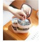 Jewelry Storage Box With Rotating Mirror Jewelry Stud Earrings Ring Jewelry Box