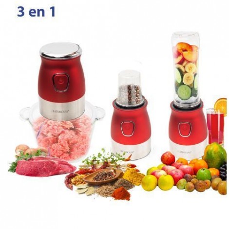 3 en 1 Blender - Moulin & Hachoir en Verre - Moteur en Acier inoxydable -  S2A MARKET SARL