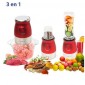 3 en 1 Blender - Moulin & Hachoir en Verre - Moteur en Acier inoxydable