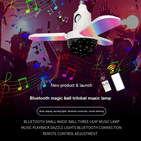 BLUETOOTH THREE LEAF MUSIC LAMP