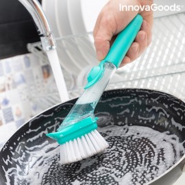 BROSSE À RÉCURER AVEC MANCHE ET DISTRIBUTEUR DE SAVON CLEASY