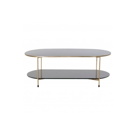 TABLE D'APPOINT DKD HOME DECOR MÉTAL VERRE (100 X 50 X 35 CM)