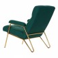 FAUTEUIL DKD HOME DECOR VERT POLYESTER MÉTAL (69 X 90 X 90 CM)