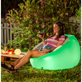 Fauteuil Gonflable avec LED Multicolore et Télécommande