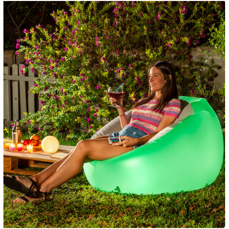 Fauteuil Gonflable avec LED Multicolore et Télécommande