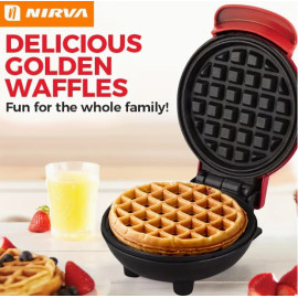 Machine à petit-déjeuner électrique compacte rouge antiadhésive