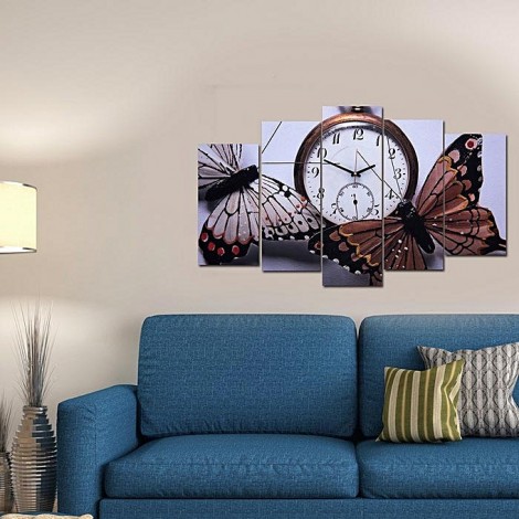 Board with a clock - 5 pieces papillon