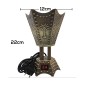 Electric Bakhoor Burner Electric Incense Burner - (Moyen Hexagon Bronze)